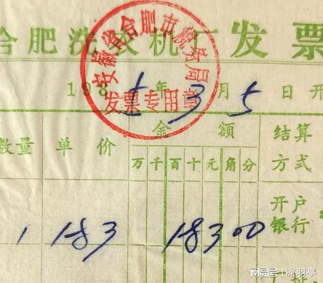 衣机的价格单才明白那时候的东西真不便宜！Long8国际平台登录入口看了80年代洗(图5)